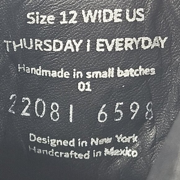 Thursday Boot Co. Men's Brown Leather Lace-Up Boots 22081 6598 US Size 12W - Picture 9 of 9